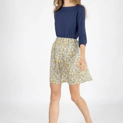 SHOKO Dress Luiza Dark Blue Floral. Dresses