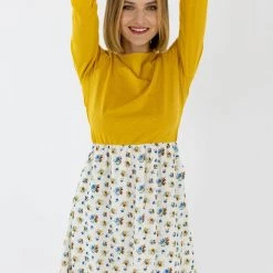 SHOKO Dress Luiza Mustard Floral. Dresses
