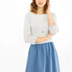 SHOKO Dress Luiza Navy Stripes. Dresses