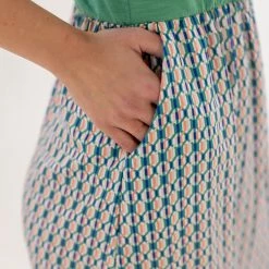 SHOKO Dresses Dress Luiza Pastel Green Geo.