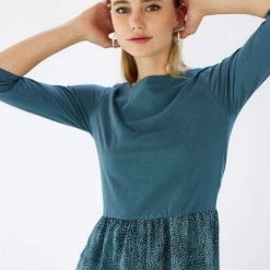 SHOKO Dress Luiza Petrol Leo. Dresses