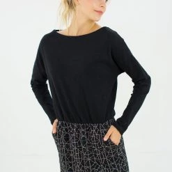 SHOKO Dress Malu Black GeoStripes. Dresses