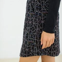 SHOKO Dress Malu Black GeoStripes. Dresses