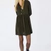 SHOKO Dress Mariza Olive Checkered.