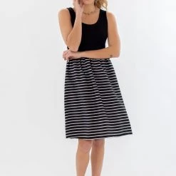 SHOKO Dresses Dress Maya Black Stripes.