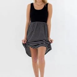 SHOKO Dresses Dress Maya Black Stripes.