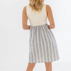 SHOKO Dresses Dress Maya Stripes & Lace.