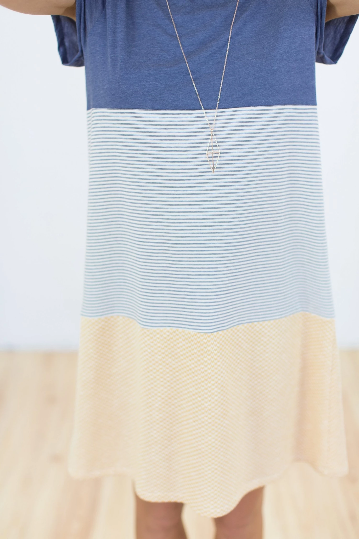 SHOKO Dresses Dress Mia Navy Stripes & Yellow Chevron. 4 SHOKO Dresses Dress Mia Navy Stripes & Yellow Chevron.