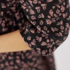 SHOKO Dresses Dress Naria Black & Dusty Pink Floral.