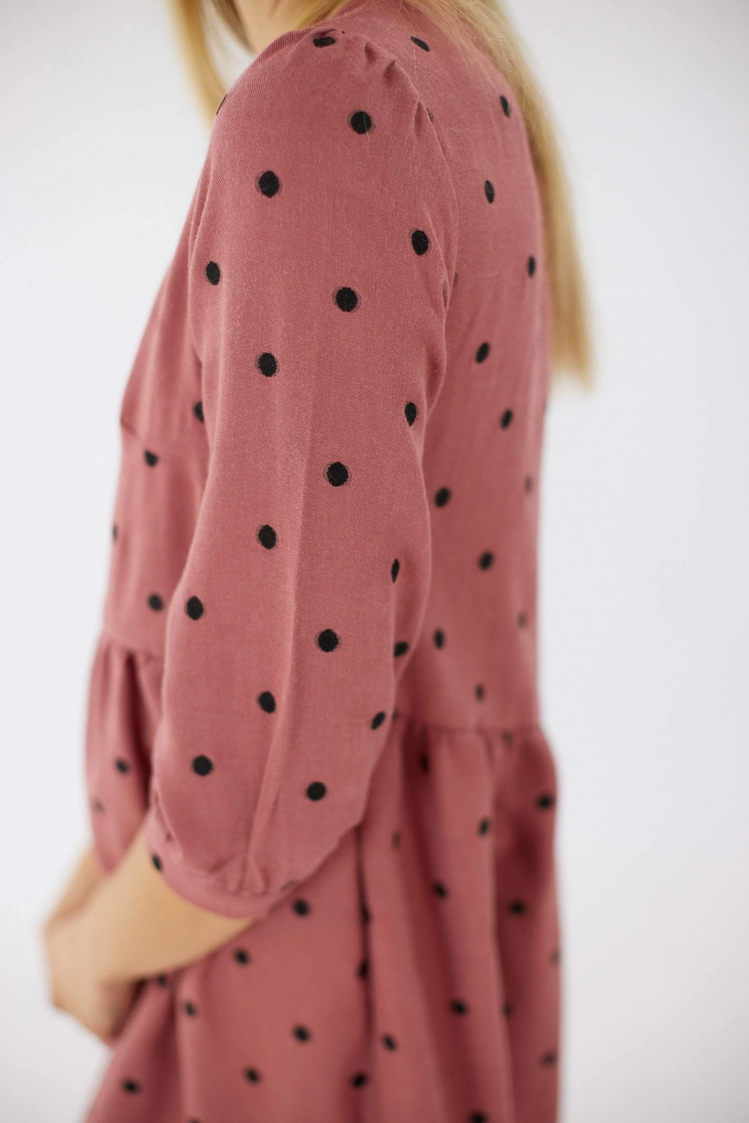 SHOKO Dress Naria Dusty Pink Polka Dots. 2 SHOKO Dress Naria Dusty Pink Polka Dots.