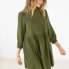 SHOKO Dress Naria In Olive Green.