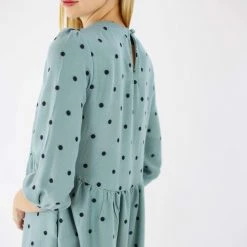 SHOKO Dress Naria Mint Polka Dots.
