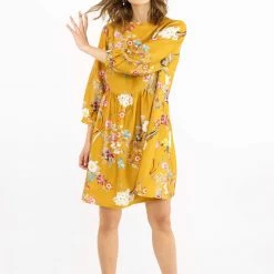 SHOKO Dresses Dress Naria Mustard Floral.