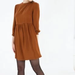 SHOKO View All Dress Naria Reddish Brown.