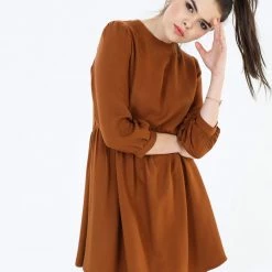 SHOKO View All Dress Naria Reddish Brown.