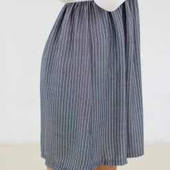 SHOKO Dresses Dress Nova White And Grey Stripes.