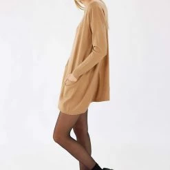 SHOKO Dresses Dress Rhomby Knit Mocha 7 SHOKO Dresses Dress Rhomby Knit Mocha