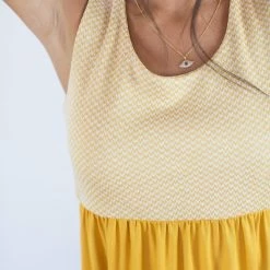 SHOKO Dress Yellow-Mellow Chevron.