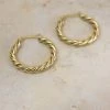 SHOKO Earrings Braided Hoop Gold