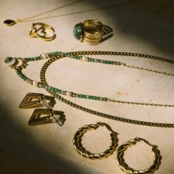 SHOKO Earrings Braided Hoop Gold