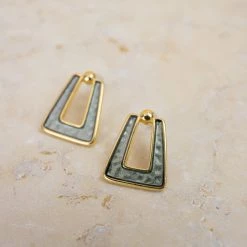 SHOKO Earrings Emerald Gold Next Day Delivery