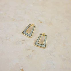 SHOKO Earrings Emerald Gold Next Day Delivery