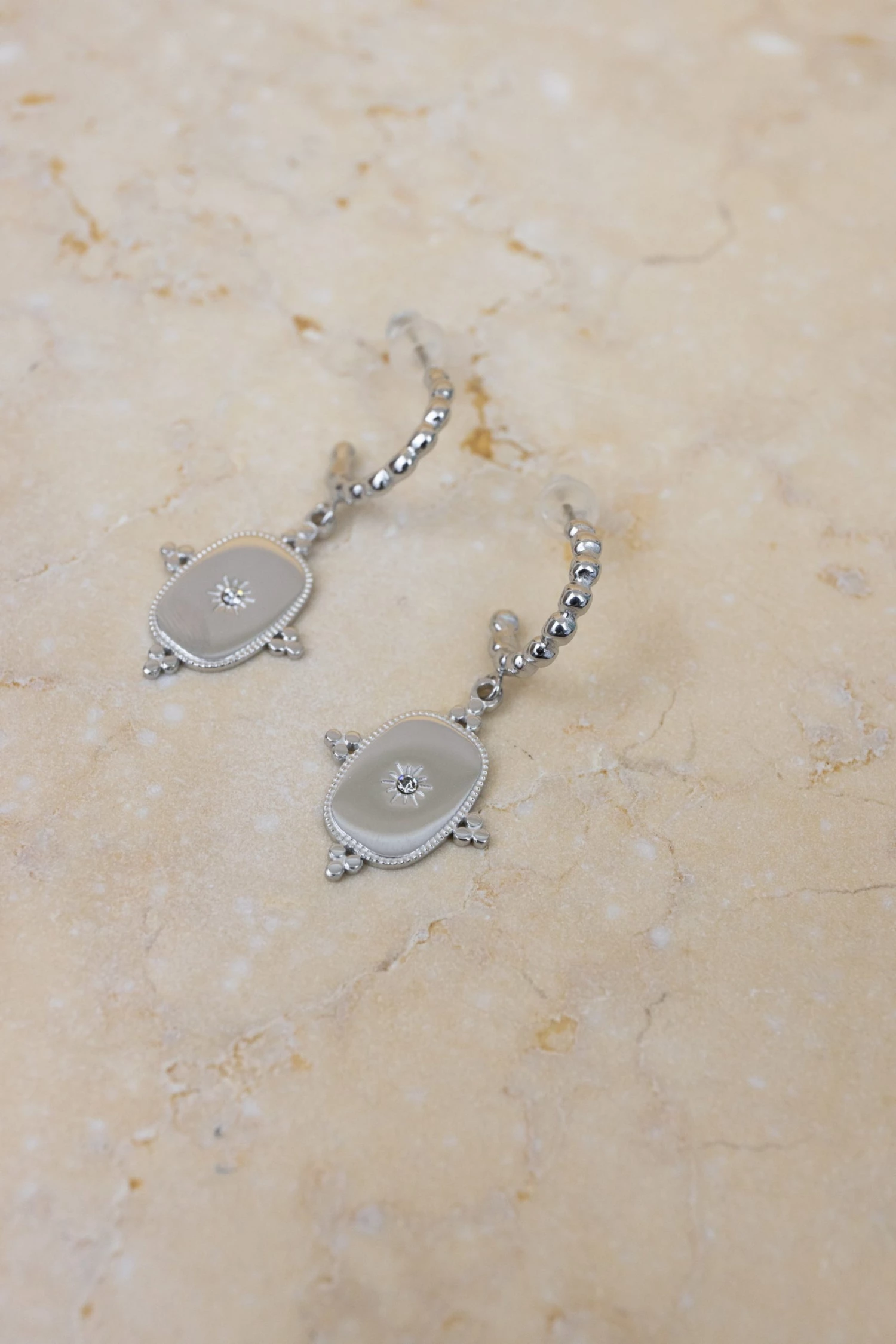 SHOKO Earrings Hoops And Cross Silver Next Day Delivery 1 SHOKO Earrings Hoops And Cross Silver Next Day Delivery