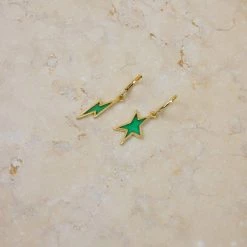 SHOKO Earrings Lightning Green Next Day Delivery