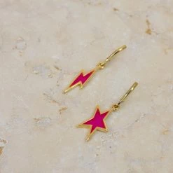 SHOKO Next Day Delivery Earrings Lightning Pink