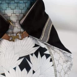 Shoko Bags Folded Backpack Beirut Lotus Flower Blue *vegan