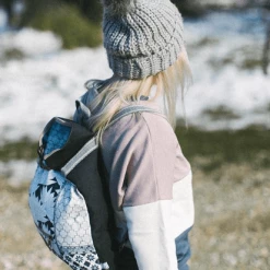 Shoko Bags Folded Backpack Beirut Lotus Flower Blue *vegan