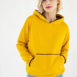 SHOKO Sweaters & Hoodies Hoodie Iris Mustard Colorful.