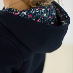 SHOKO Hoodie Nice Dark Blue Floral. Sweaters & Hoodies