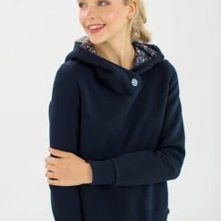 SHOKO Hoodie Nice Dark Blue Floral. Sweaters & Hoodies