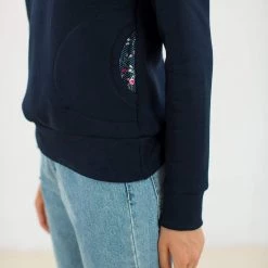 SHOKO Hoodie Nice Dark Blue Floral. Sweaters & Hoodies