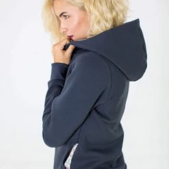 SHOKO Sweaters & Hoodies Hoodie Nice Grey Blue Floral.