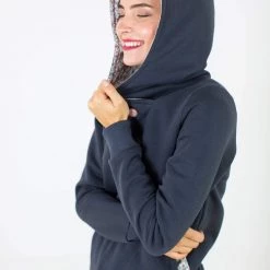 SHOKO Sweaters & Hoodies Hoodie Nice Grey Blue Floral.