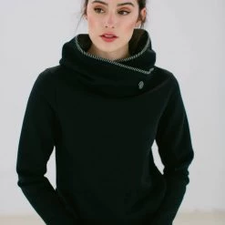 SHOKO Hoodie Oklahoma In Black Stripes. Sweaters & Hoodies