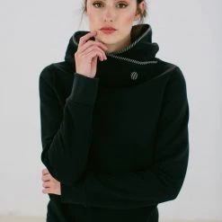 SHOKO Hoodie Oklahoma In Black Stripes. Sweaters & Hoodies