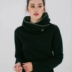 SHOKO Hoodie Oklahoma In Black Stripes. Sweaters & Hoodies