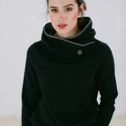 SHOKO Hoodie Oklahoma In Black Stripes. Sweaters & Hoodies