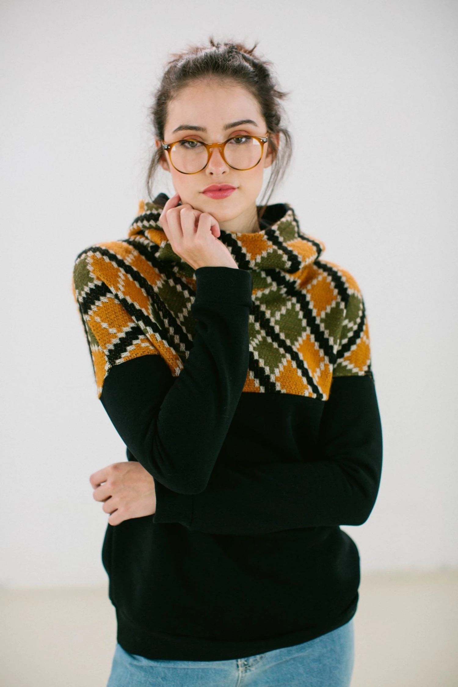 SHOKO Sweaters & Hoodies Hoodie To Go Black Patchwork. 8 SHOKO Sweaters & Hoodies Hoodie To Go Black Patchwork.