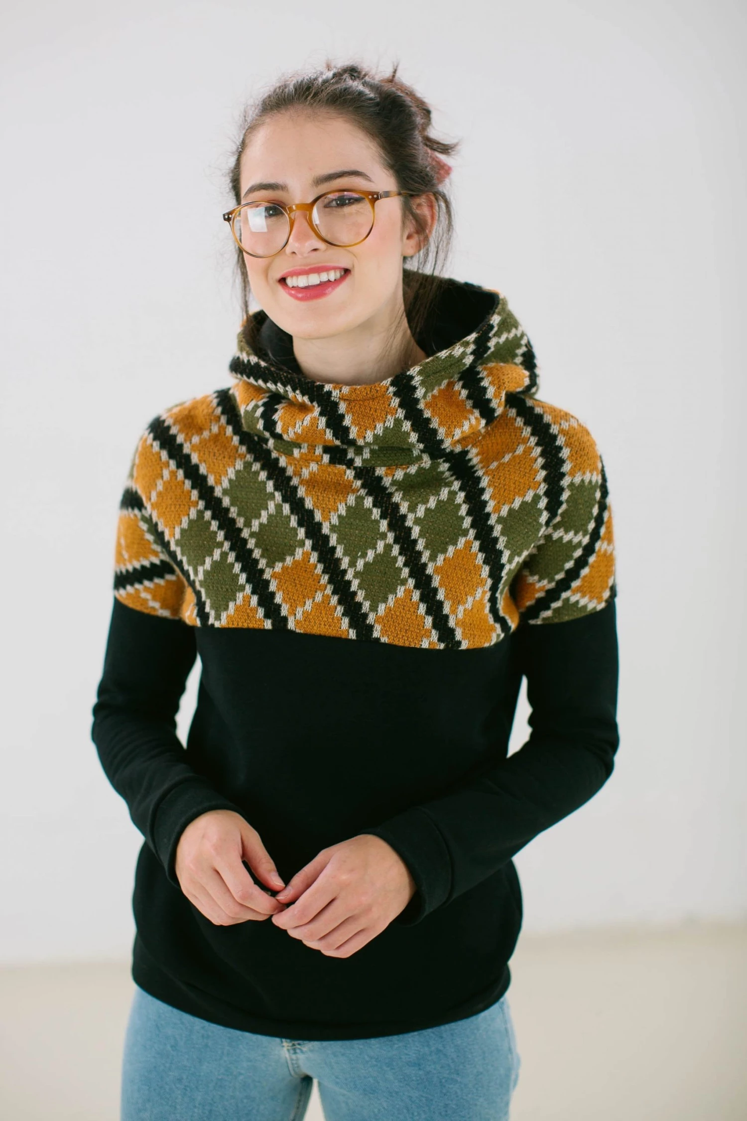 SHOKO Sweaters & Hoodies Hoodie To Go Black Patchwork. 9 SHOKO Sweaters & Hoodies Hoodie To Go Black Patchwork.