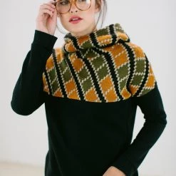 SHOKO Sweaters & Hoodies Hoodie To Go Black Patchwork. 17 SHOKO Sweaters & Hoodies Hoodie To Go Black Patchwork.