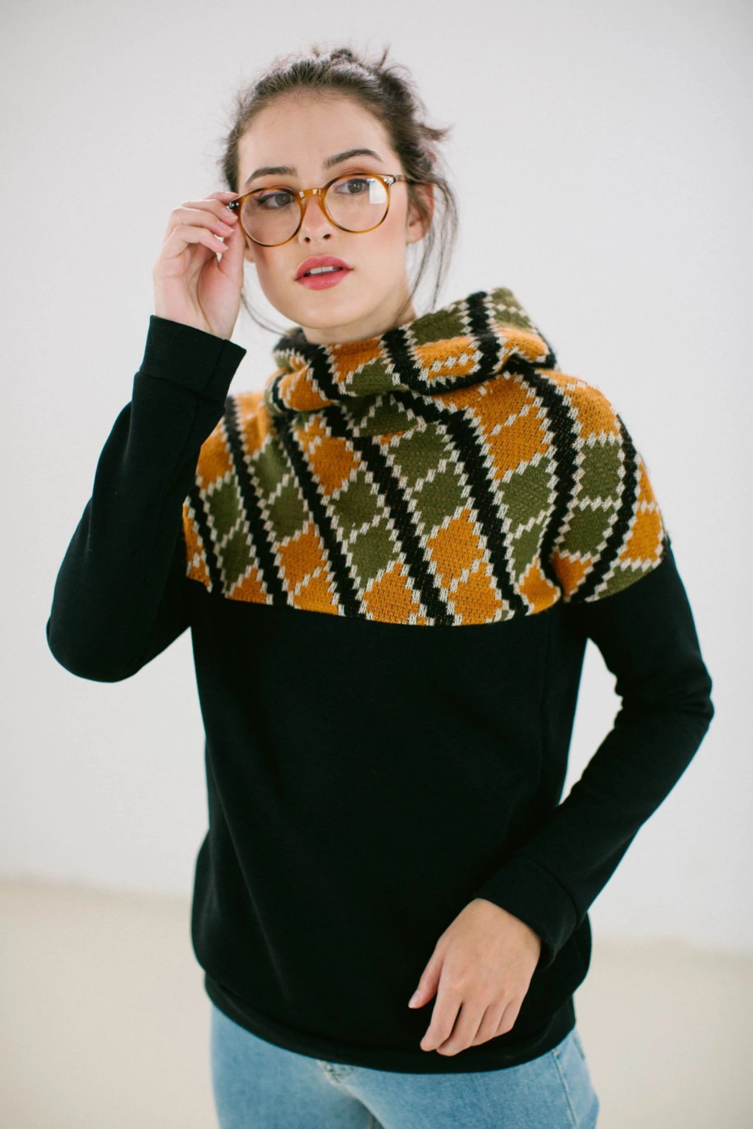 SHOKO Sweaters & Hoodies Hoodie To Go Black Patchwork. 7 SHOKO Sweaters & Hoodies Hoodie To Go Black Patchwork.