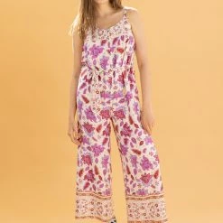 SHOKO Jumpsuit Paisley Beach Bum Pink