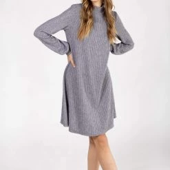 SHOKO Knit Dress Elisa Grey. Dresses