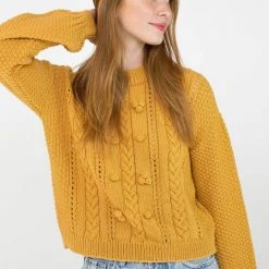 SHOKO Sweaters & Hoodies Knit Sweater Anemi In Mustard.