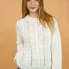 SHOKO Knit Sweater Anemi In White. Sweaters & Hoodies