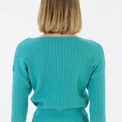 SHOKO Knit Sweater Florance Petrol Sweaters & Hoodies